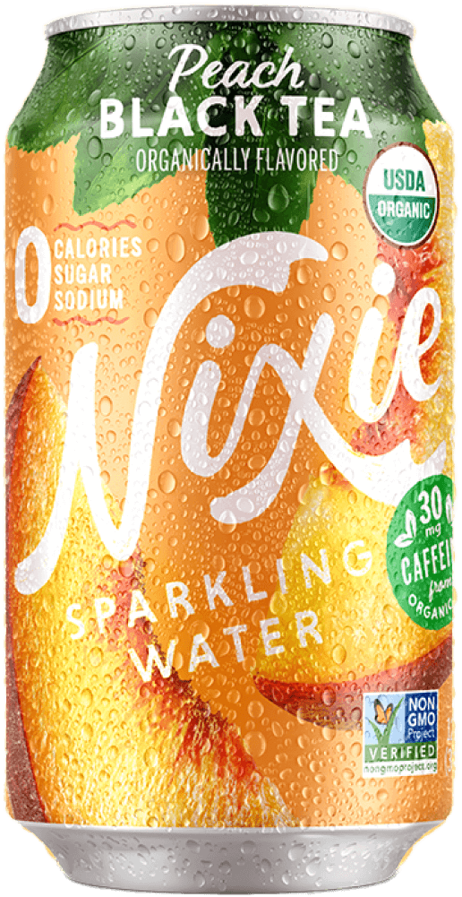 Nixie Sparkling Water, Peach Black Tea, 8 Pack - 8 pack, 12 fl oz cans