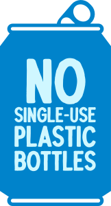 no single-use plastic bottles