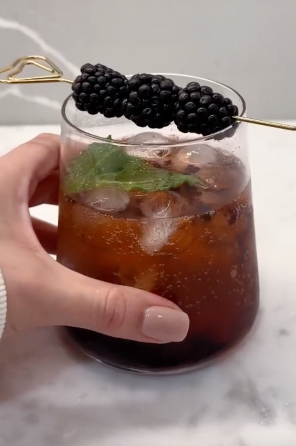 Blackberry Ginger Sparkler Mocktail
